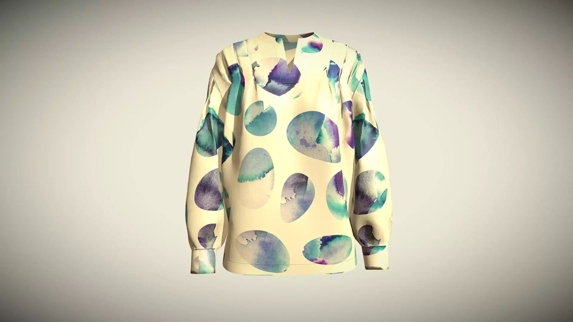 Ladies Mirror Shirt In  Low Poly Low-poly 3D model_0