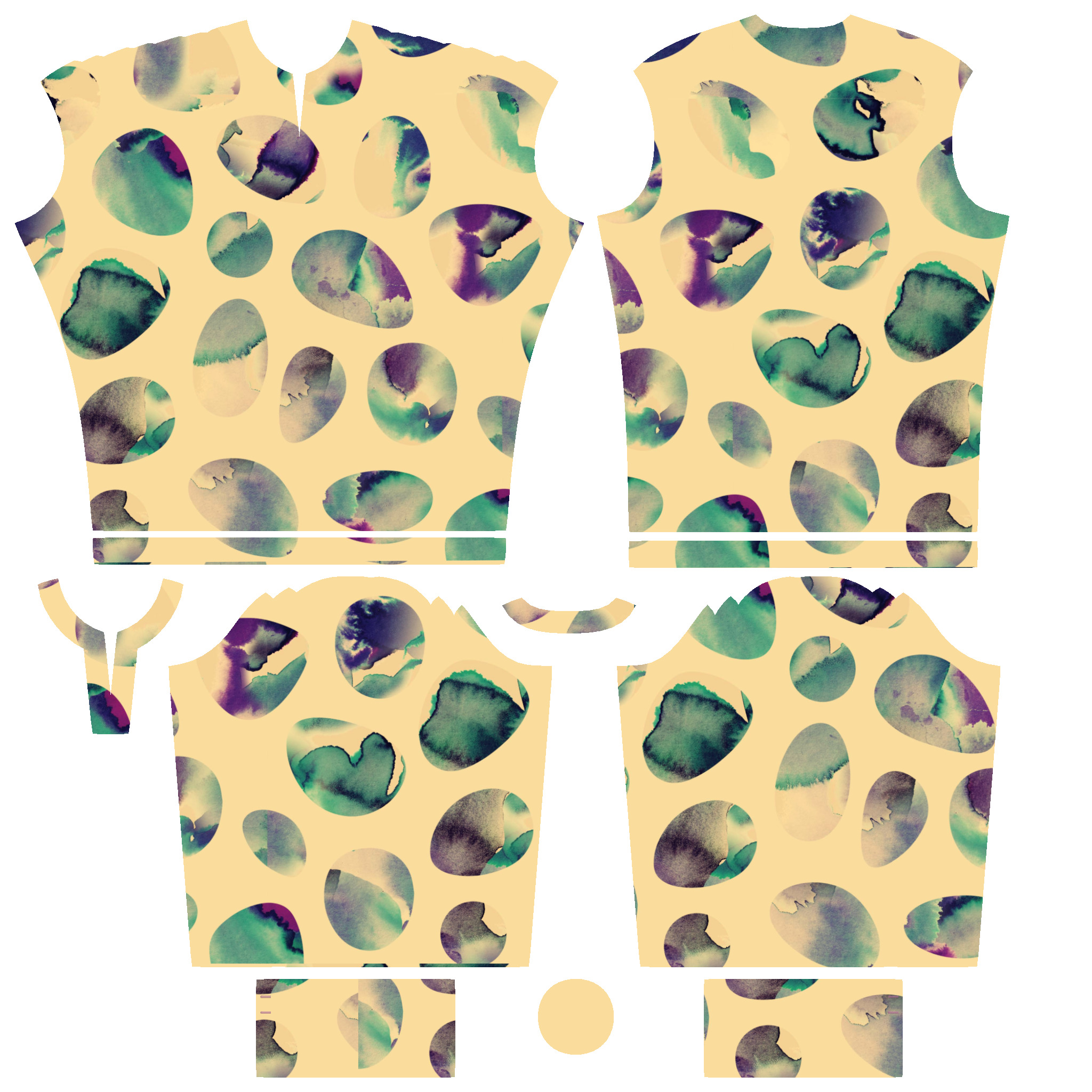 Ladies Mirror Shirt In  Low Poly Low-poly 3D model_2