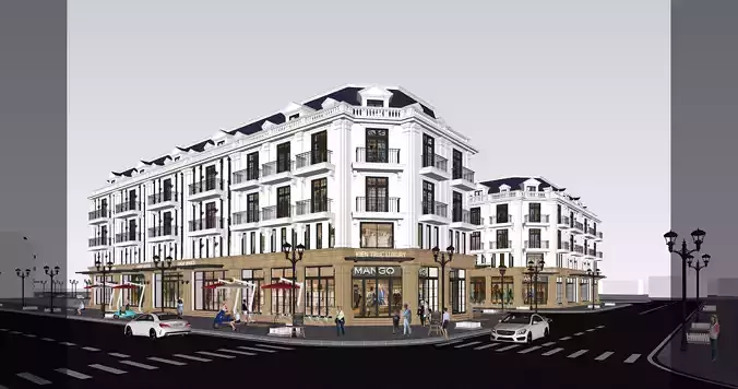 Shophouse style Classic 3D model