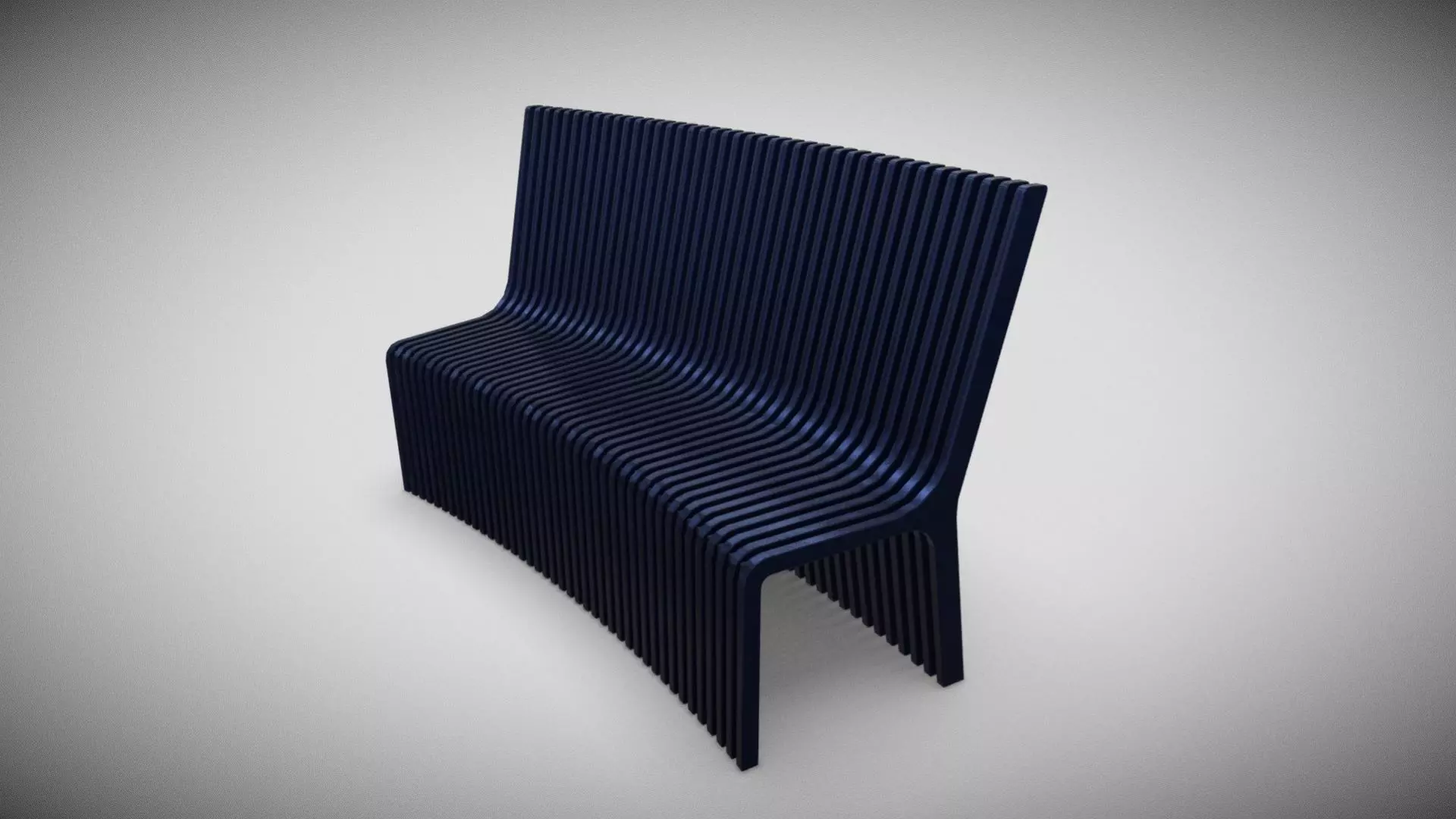 Outdoor Metal Bench Free low-poly 3D model