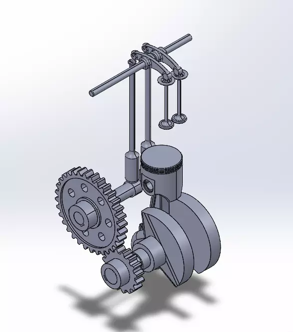Combustion Engine Mechanism Free 3D model