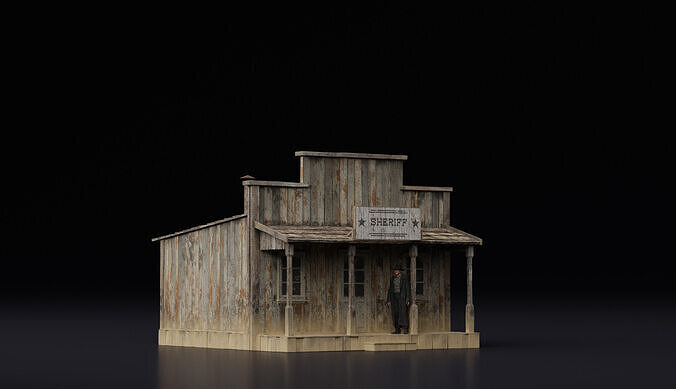 Wild West - Building C Low-poly 3D model
