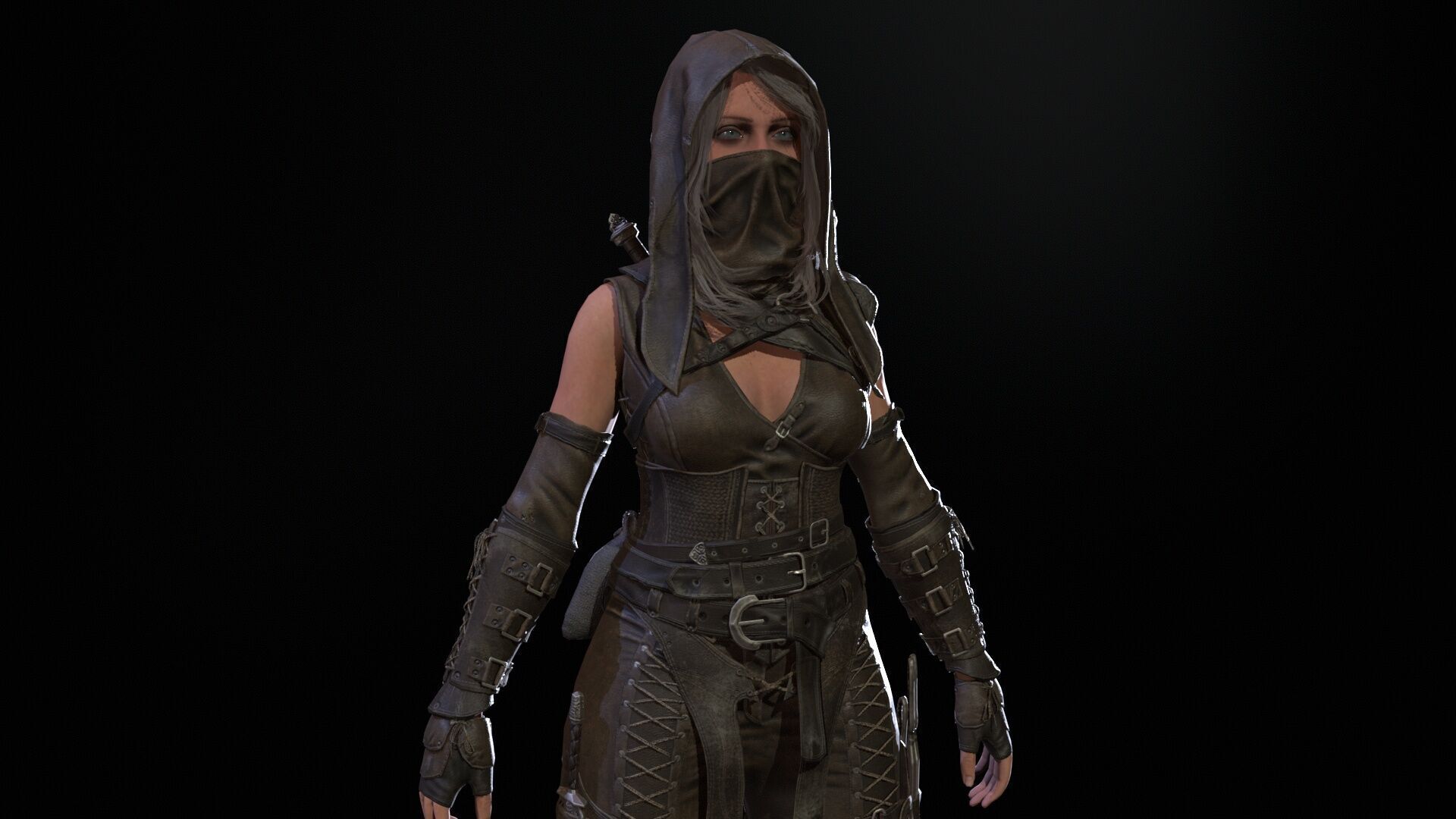 ThiefGirl Low-poly 3D model_22