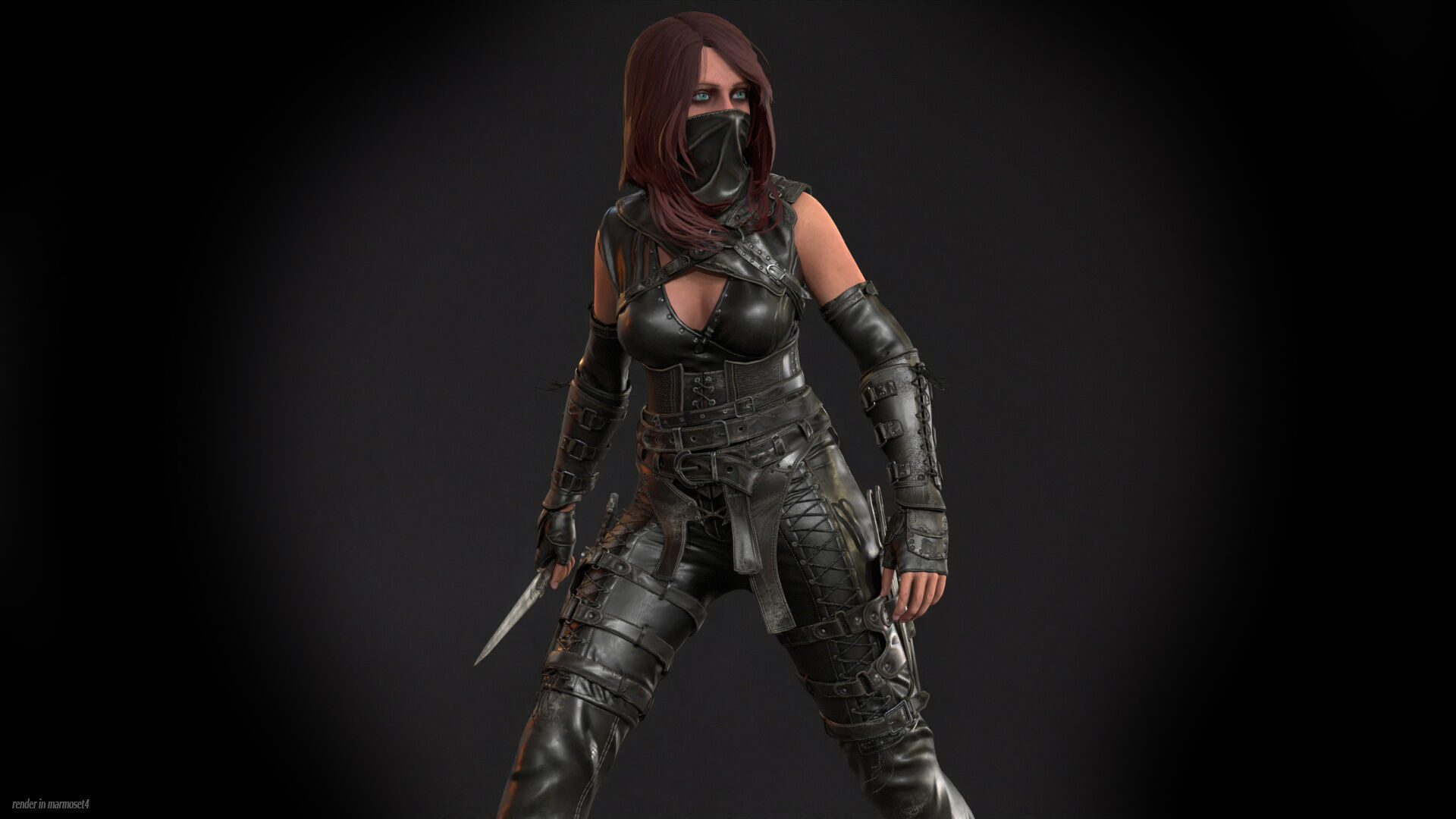 ThiefGirl Low-poly 3D model_3