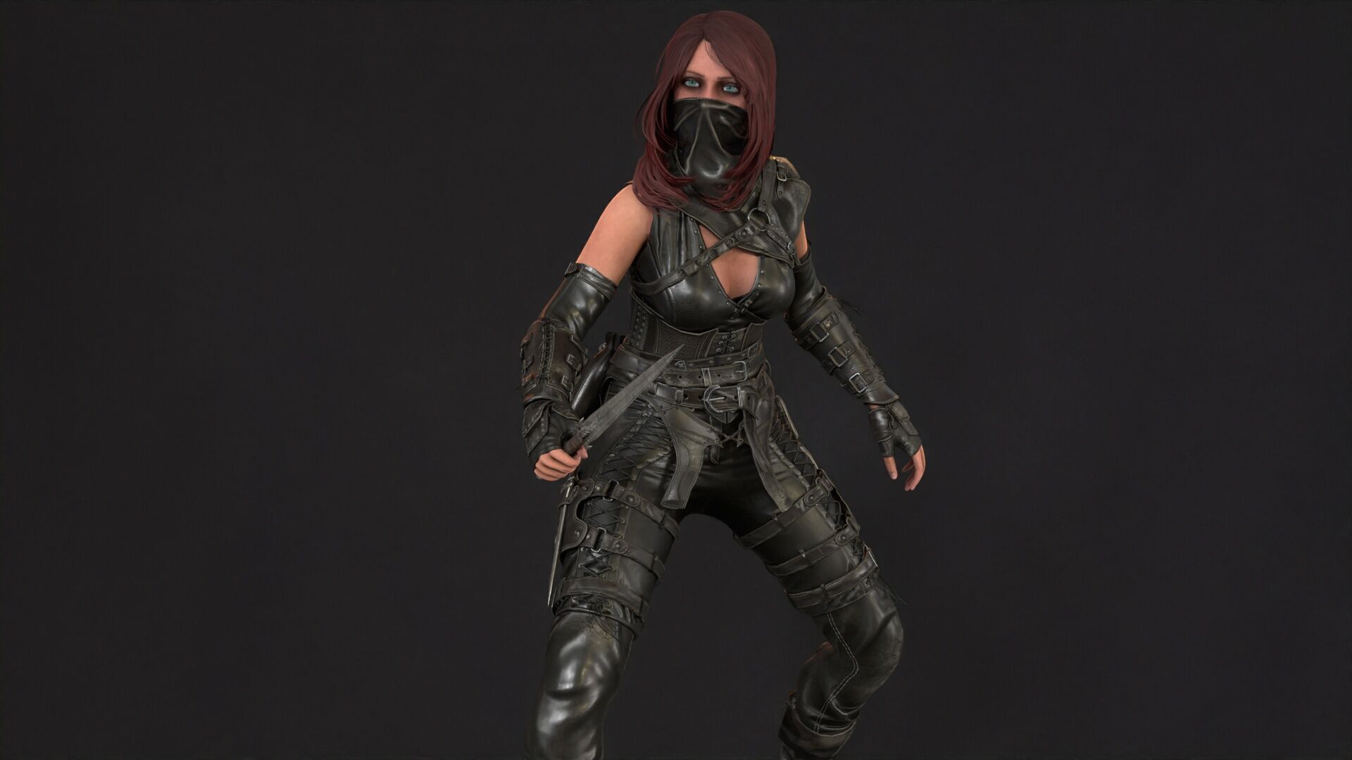 ThiefGirl Low-poly 3D model_14