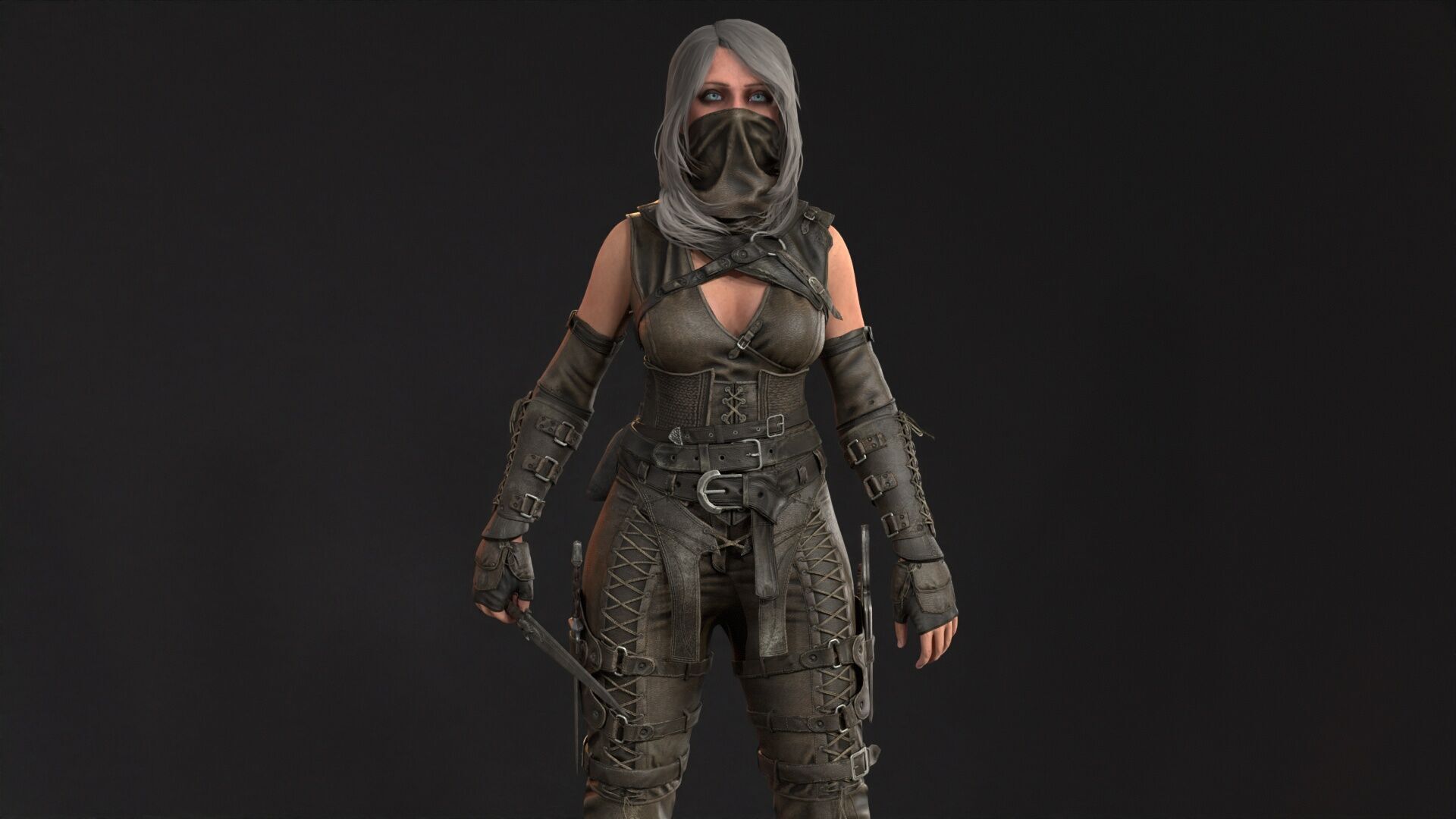 ThiefGirl Low-poly 3D model_28