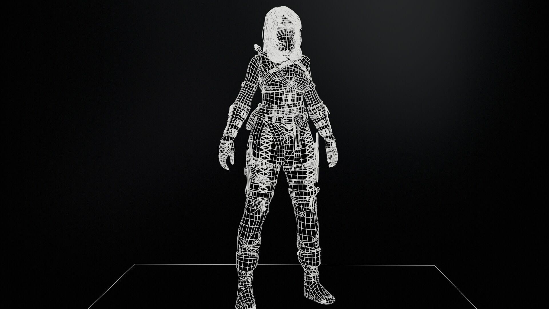 ThiefGirl Low-poly 3D model_30