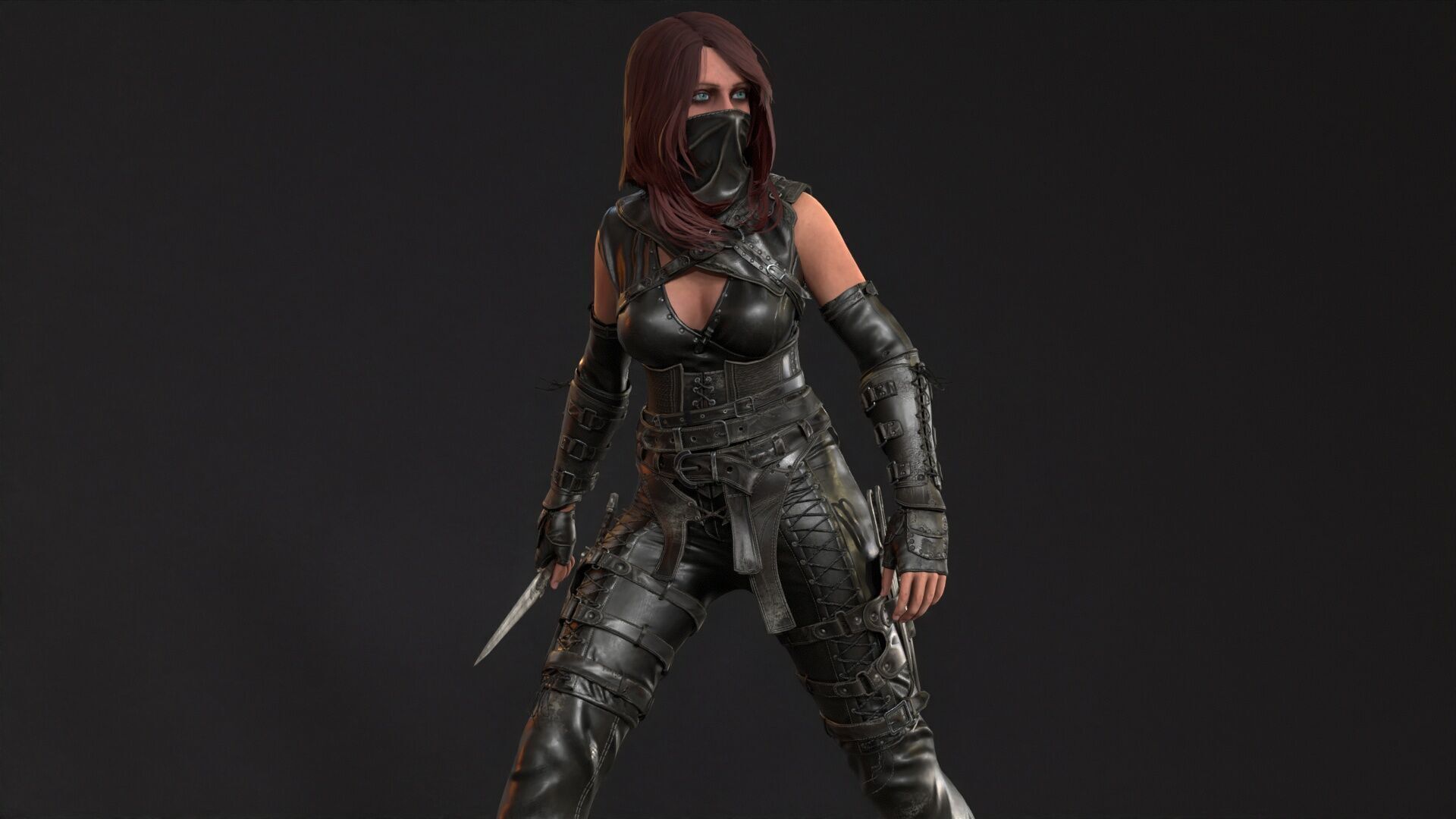 ThiefGirl Low-poly 3D model_15