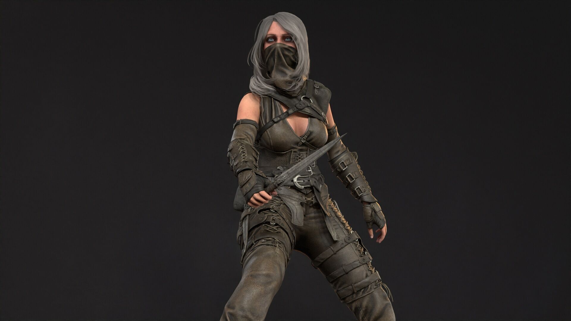 ThiefGirl Low-poly 3D model_36