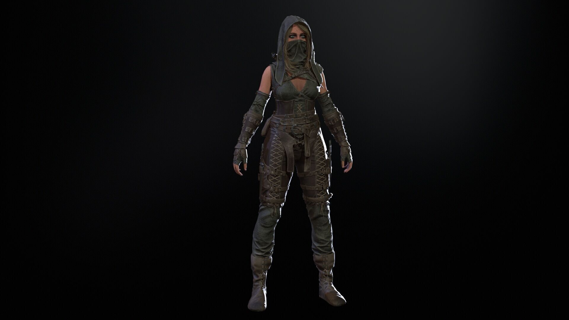 ThiefGirl Low-poly 3D model_33