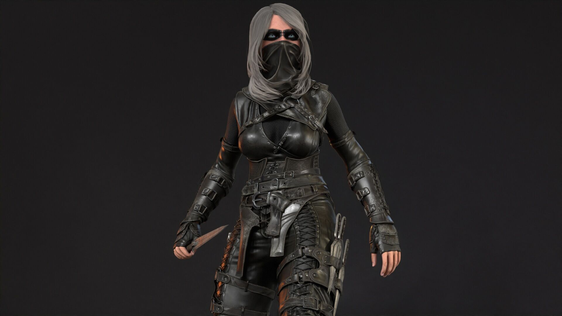 ThiefGirl Low-poly 3D model_41