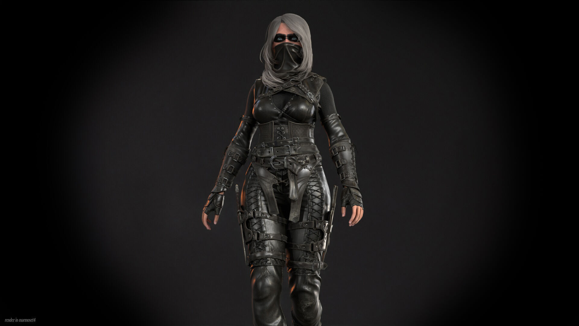 ThiefGirl Low-poly 3D model_4