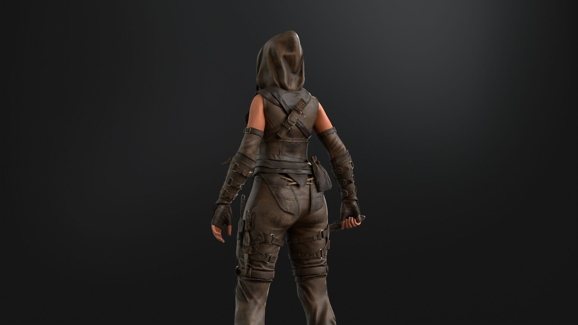 ThiefGirl Low-poly 3D model_35