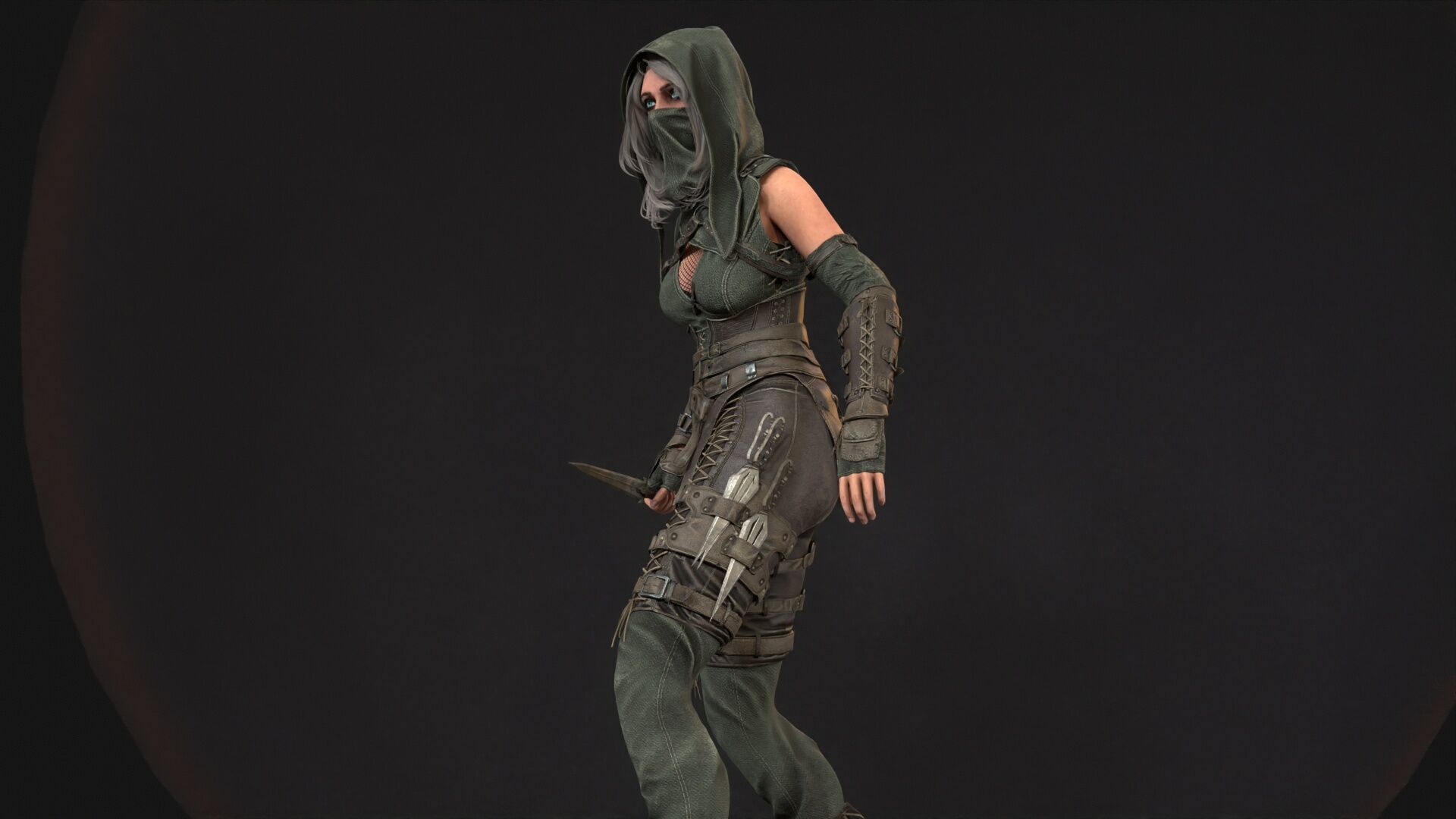 ThiefGirl Low-poly 3D model_13