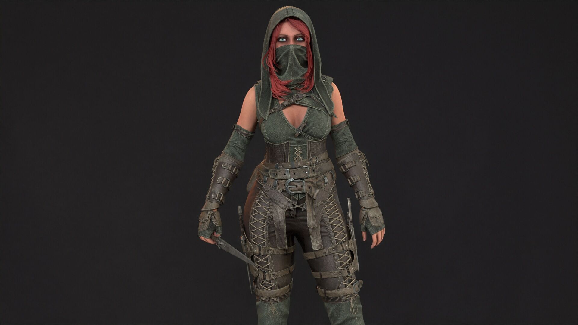 ThiefGirl Low-poly 3D model_19