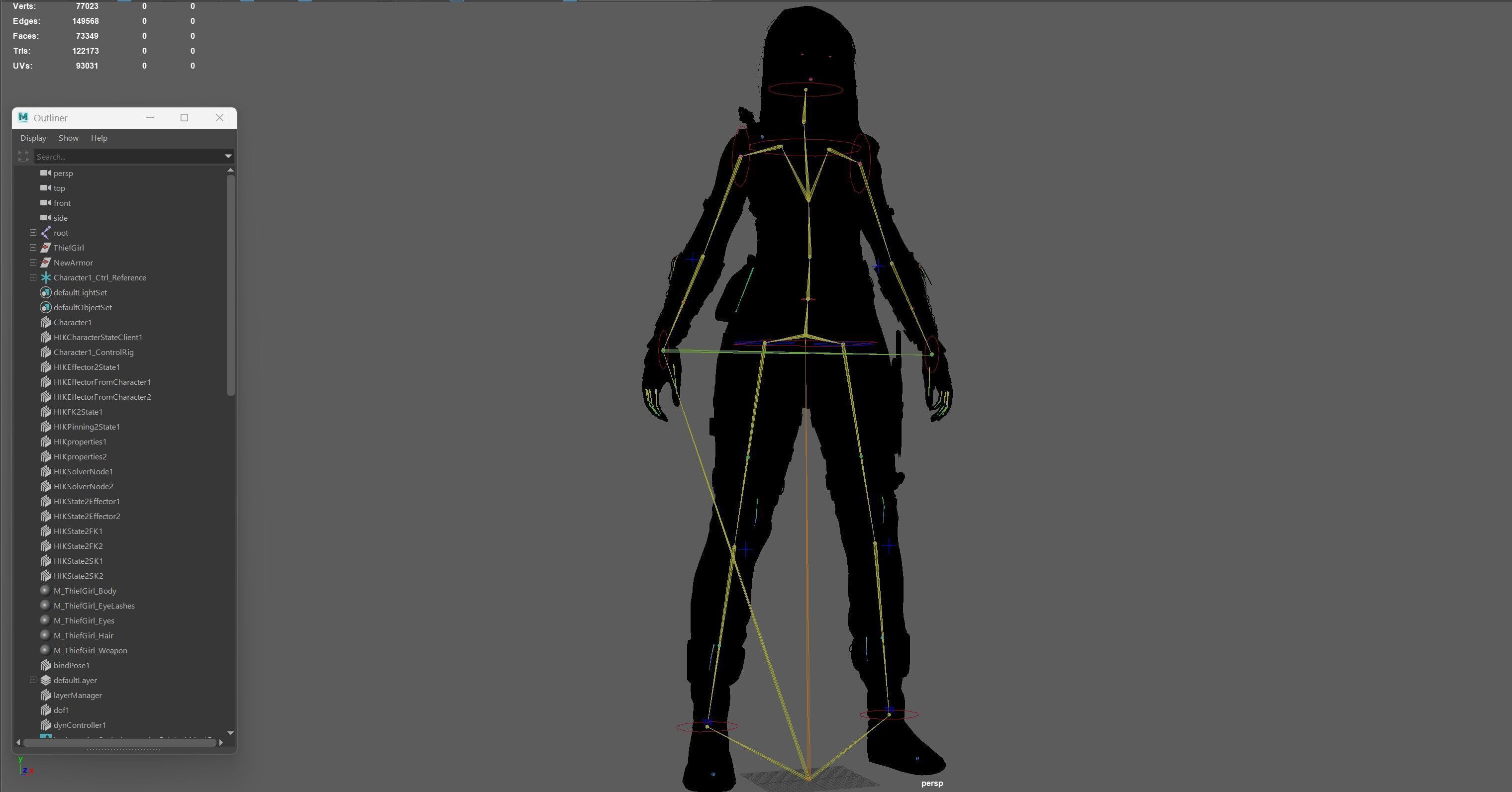 ThiefGirl Low-poly 3D model_48