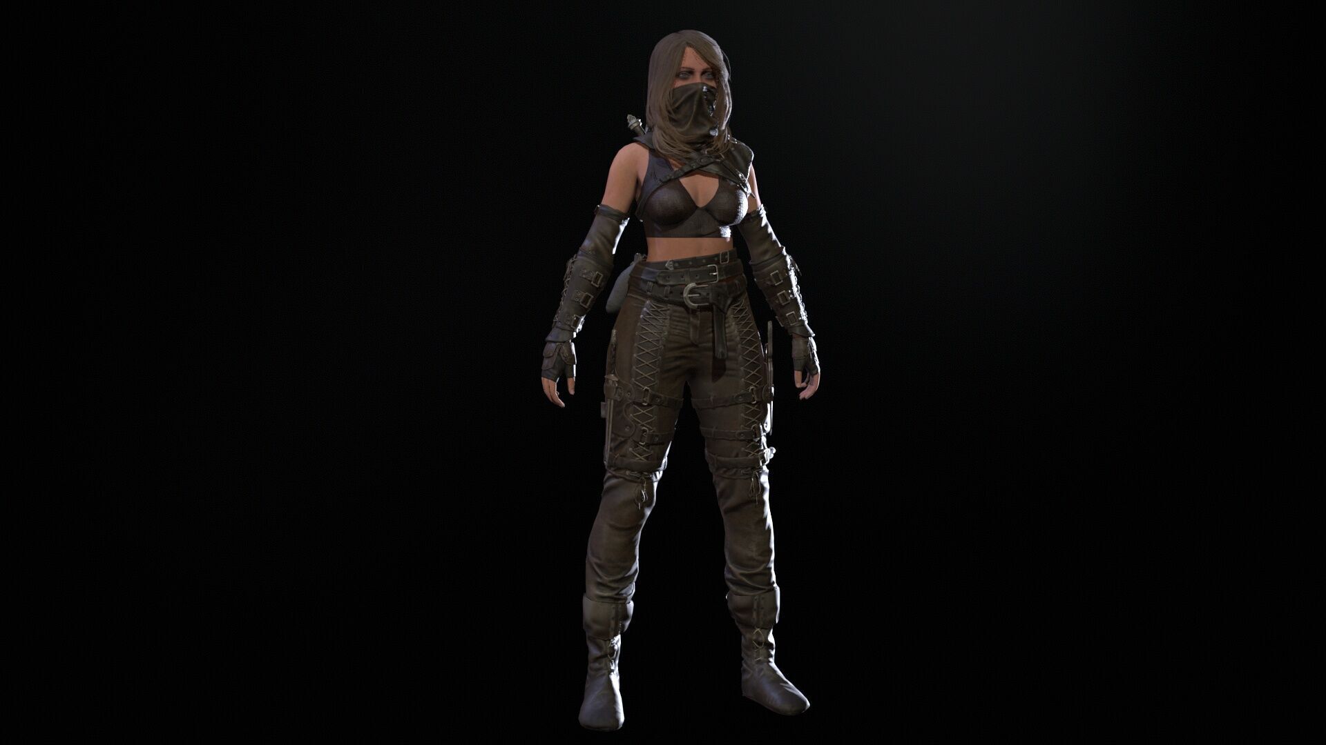 ThiefGirl Low-poly 3D model_20