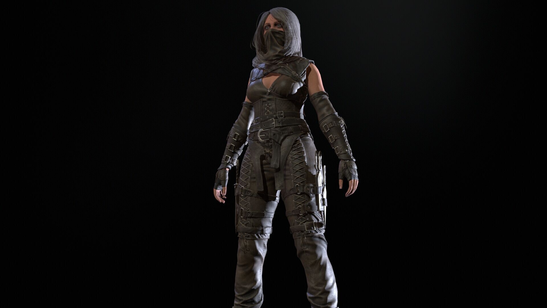 ThiefGirl Low-poly 3D model_23