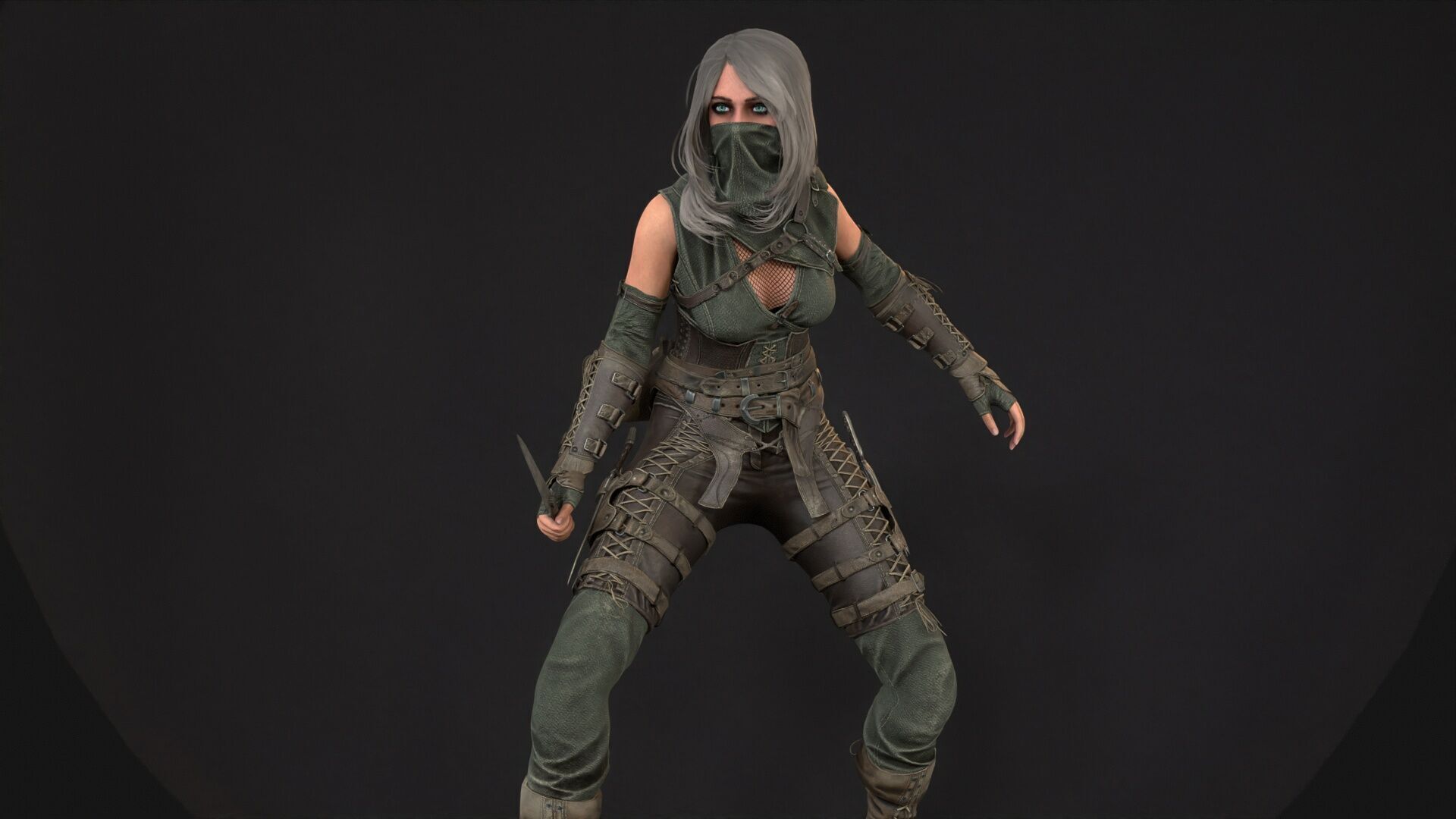 ThiefGirl Low-poly 3D model_10