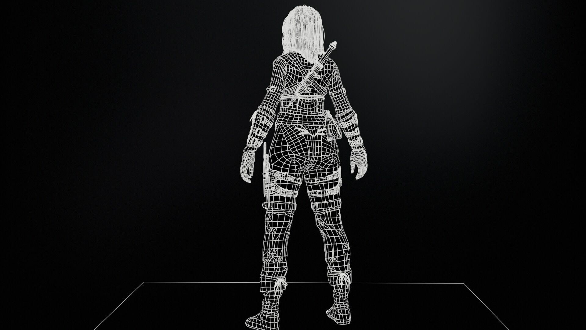 ThiefGirl Low-poly 3D model_29