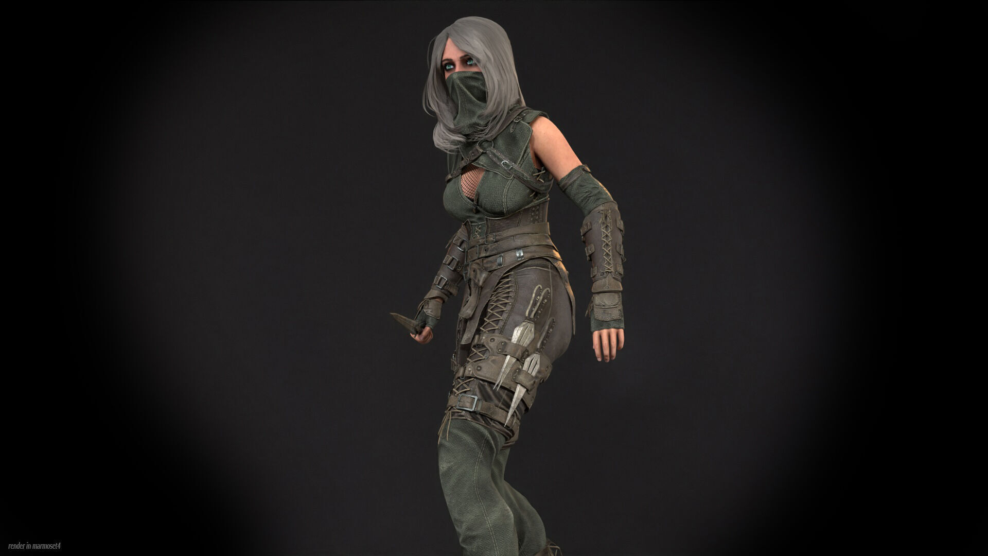 ThiefGirl Low-poly 3D model_5