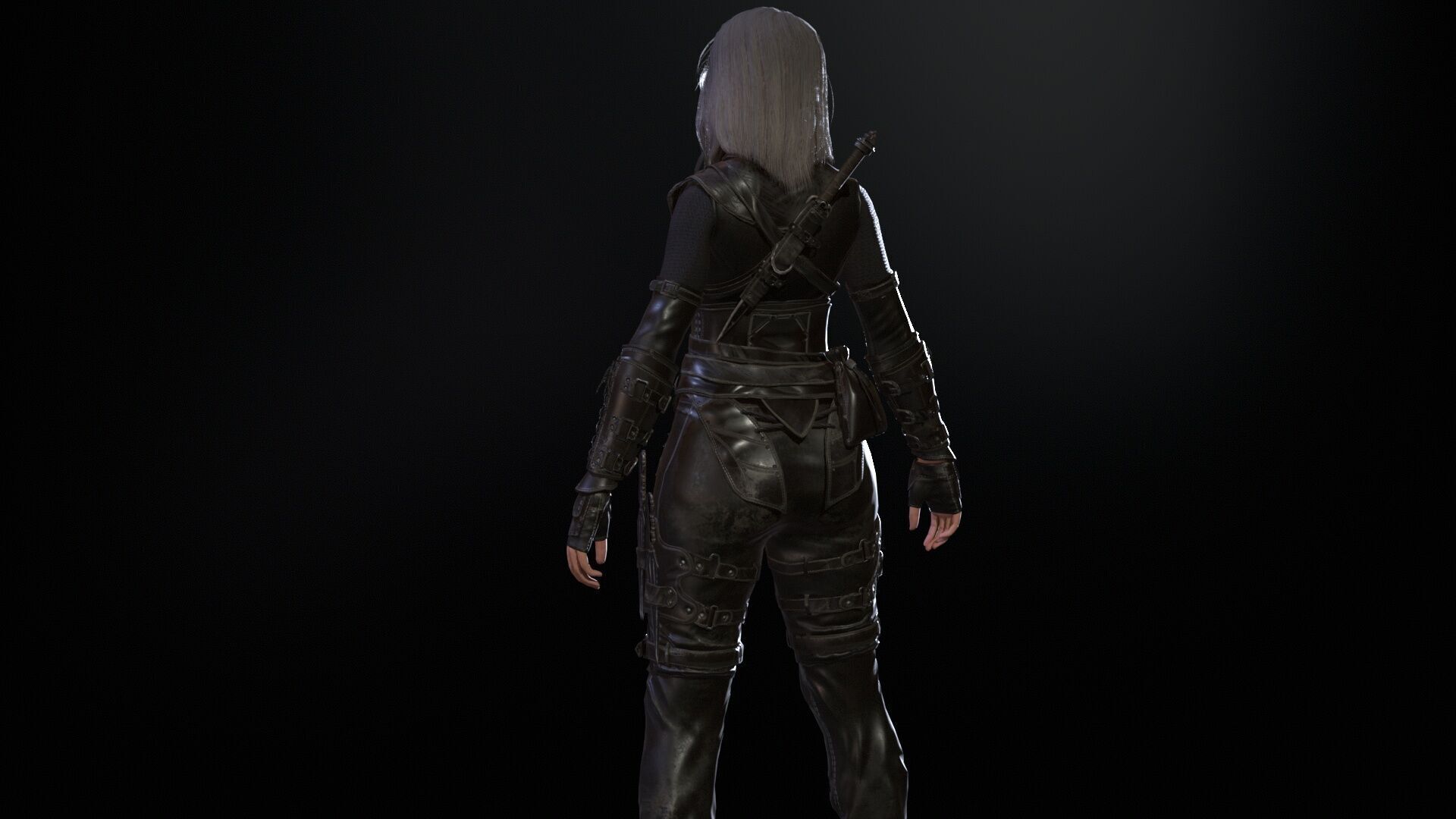 ThiefGirl Low-poly 3D model_27