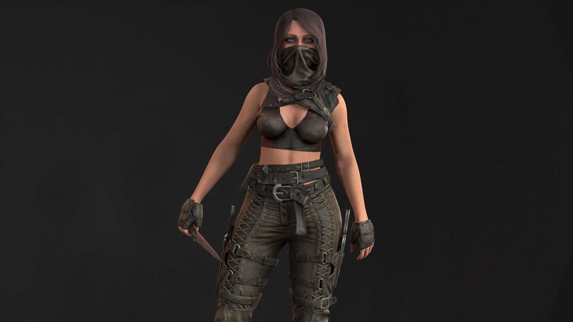 ThiefGirl Low-poly 3D model_38