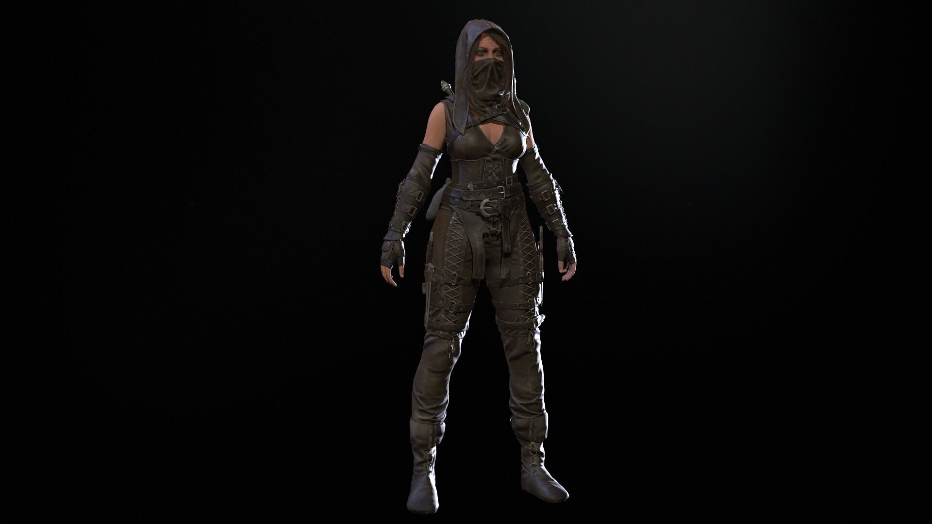 ThiefGirl Low-poly 3D model_21