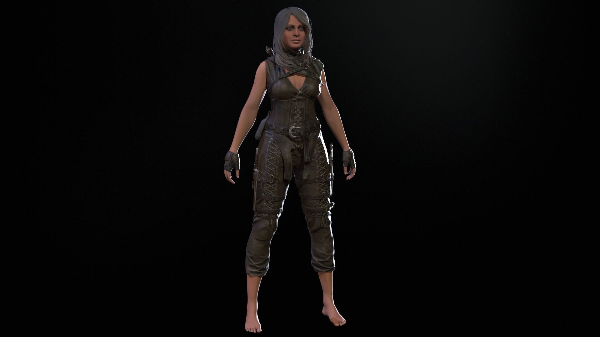 ThiefGirl Low-poly 3D model_24