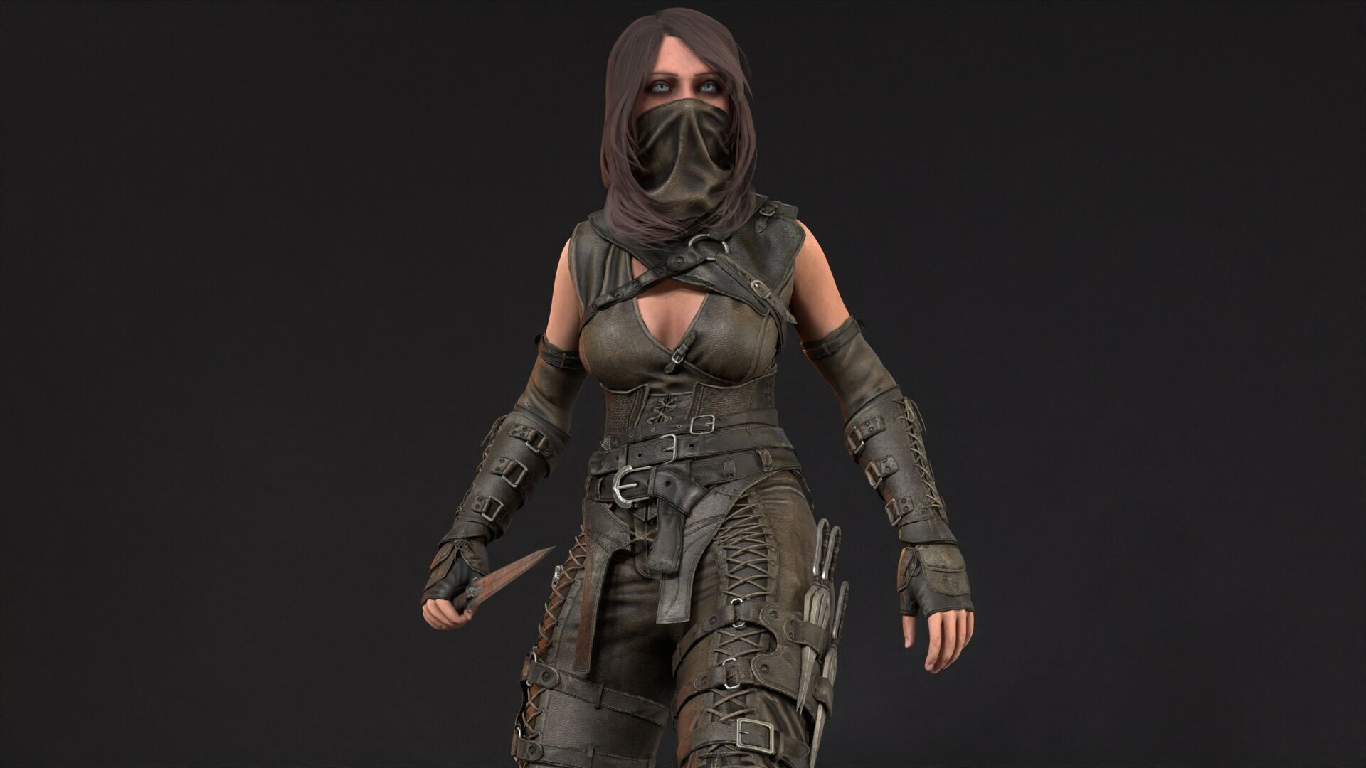 ThiefGirl Low-poly 3D model_40