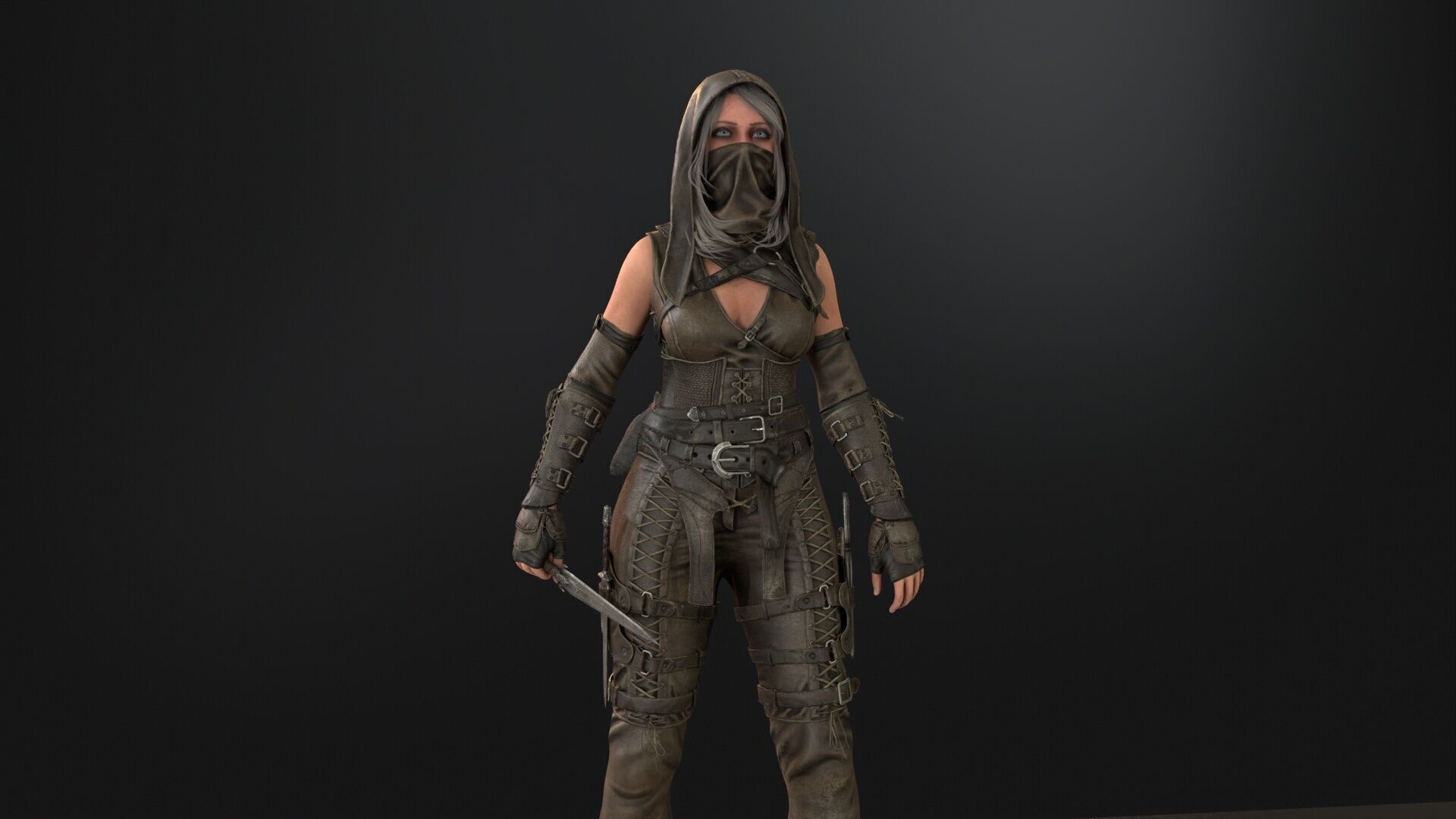 ThiefGirl Low-poly 3D model_34