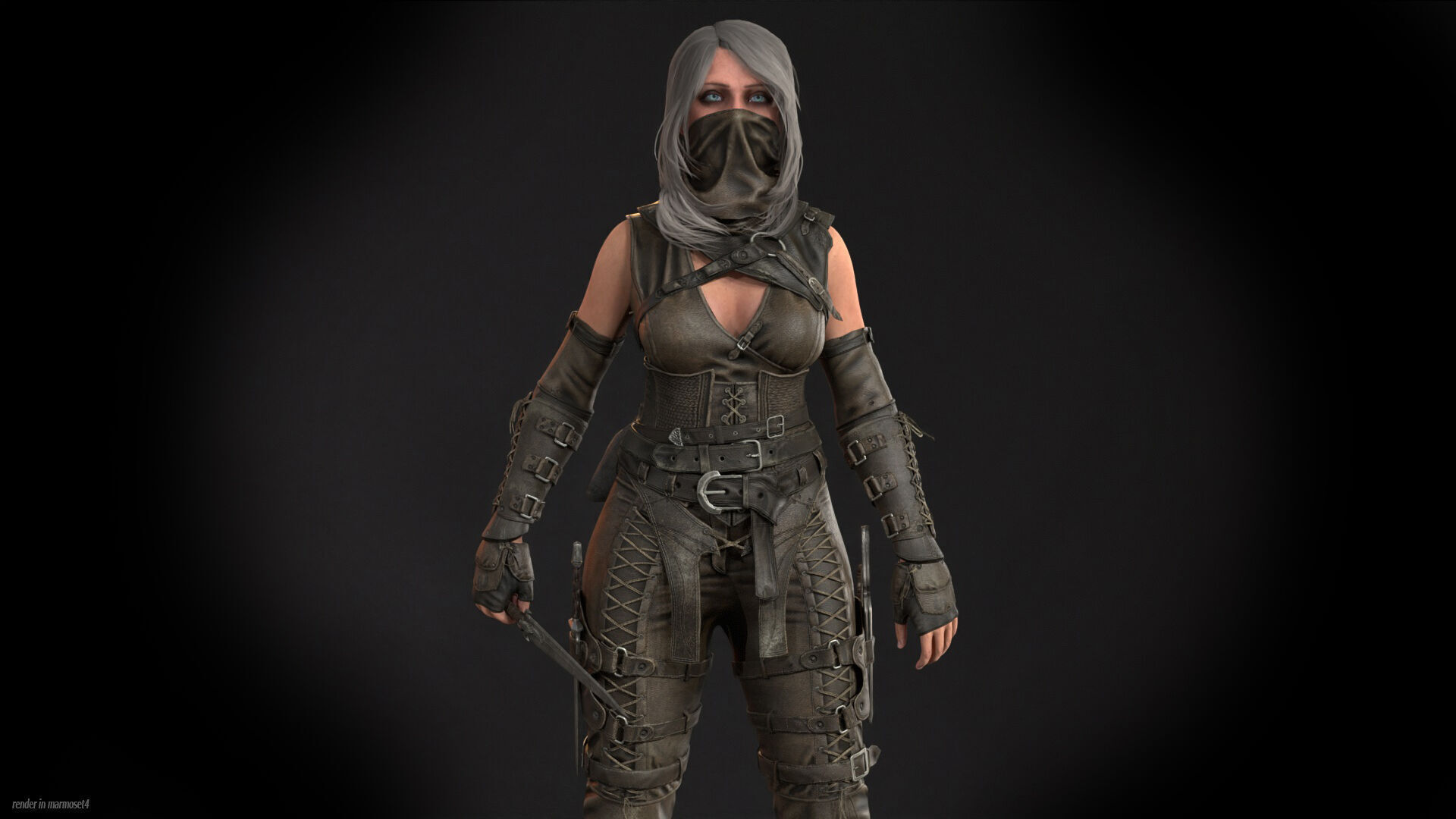 ThiefGirl Low-poly 3D model_2