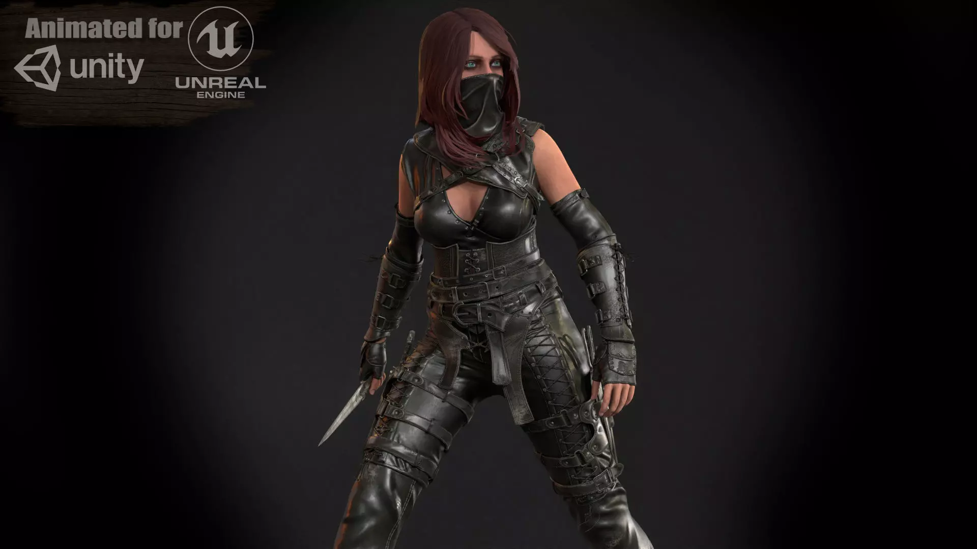 ThiefGirl Low-poly 3D model_0