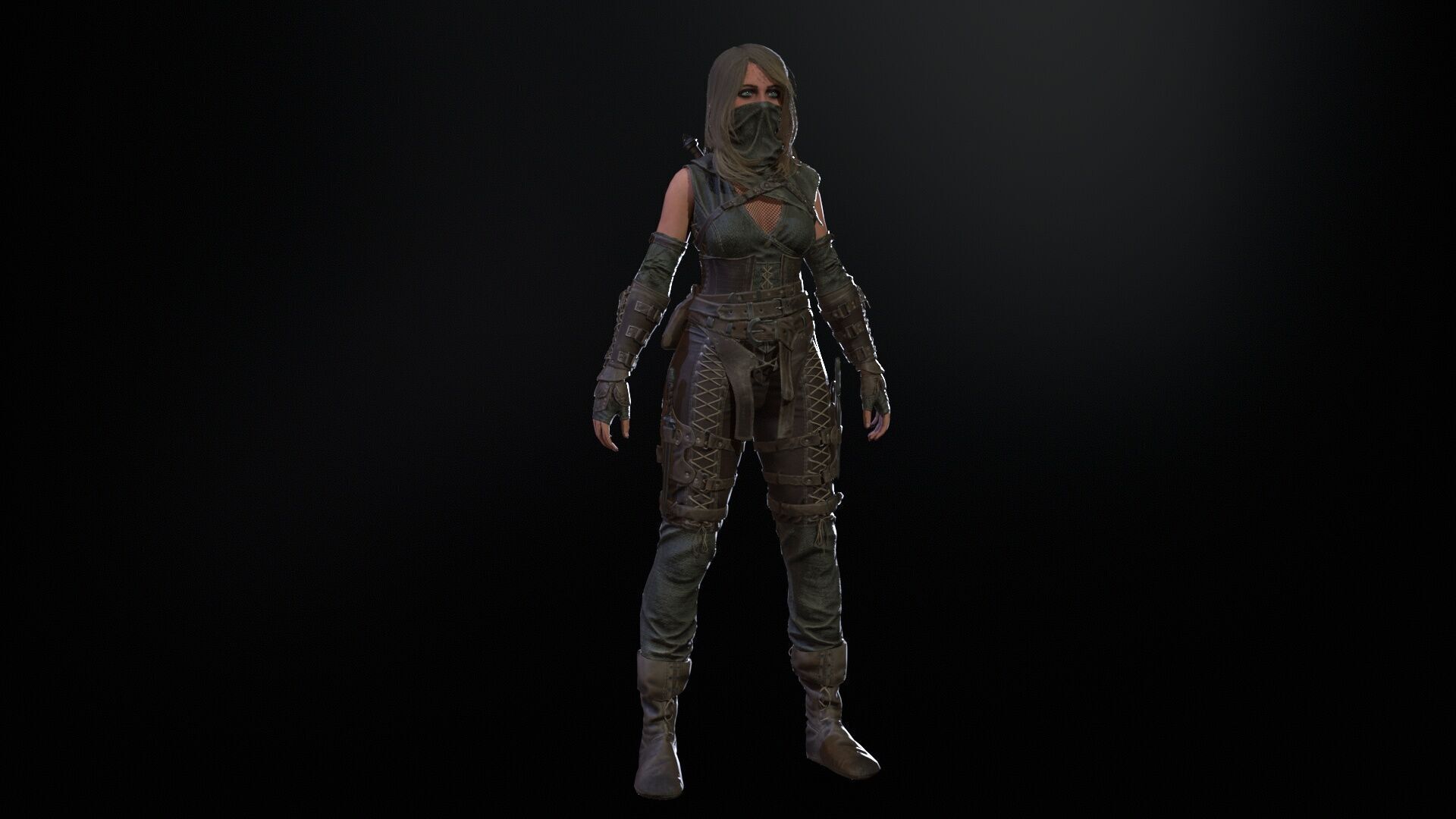 ThiefGirl Low-poly 3D model_31