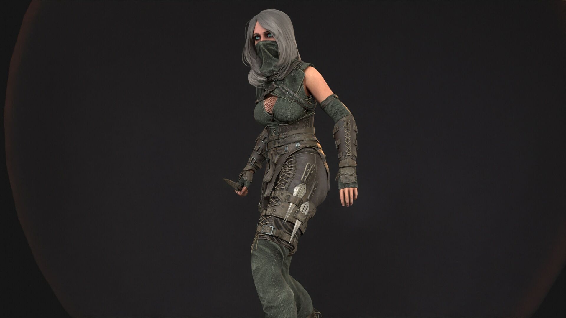 ThiefGirl Low-poly 3D model_11