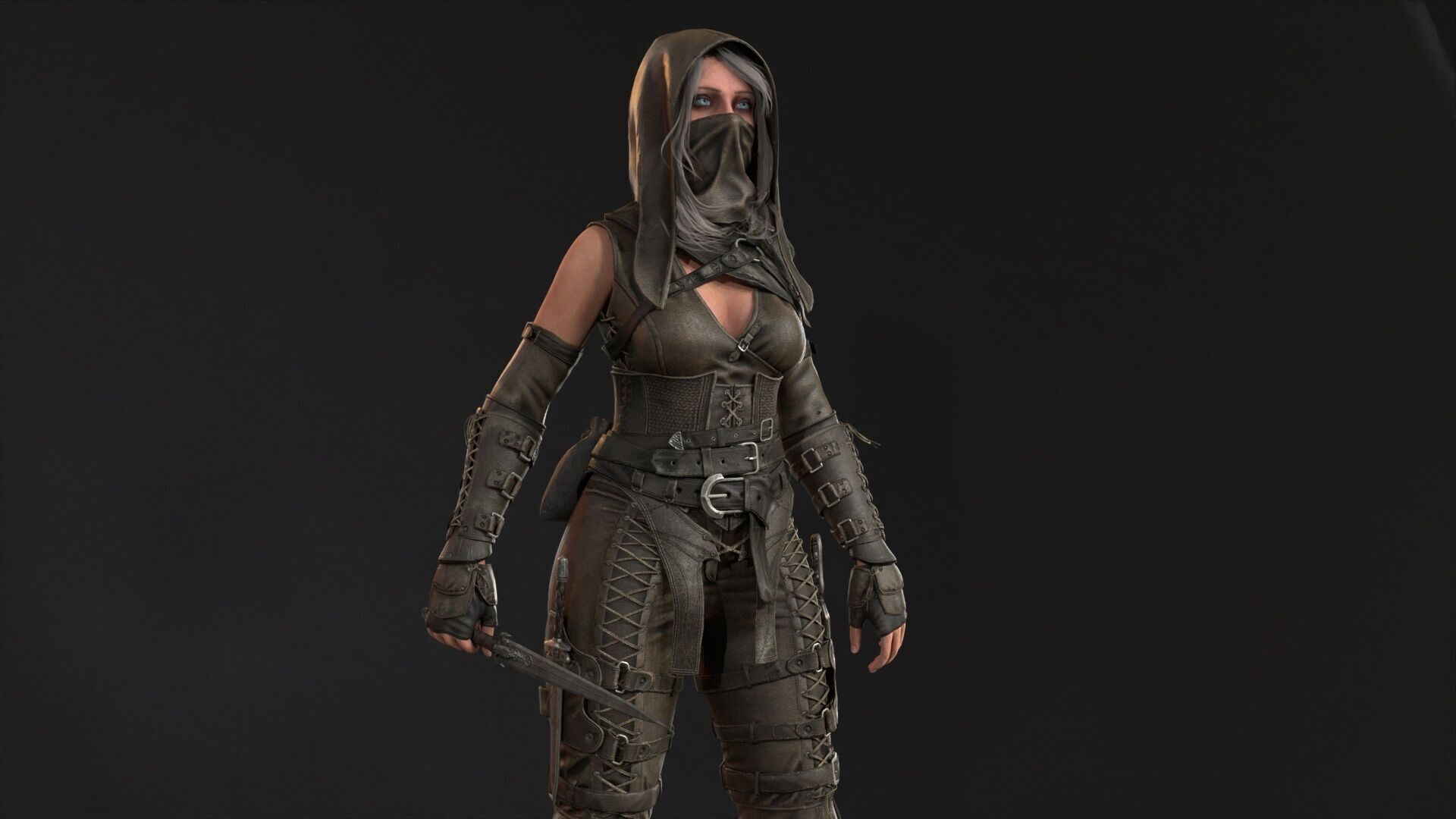 ThiefGirl Low-poly 3D model_17