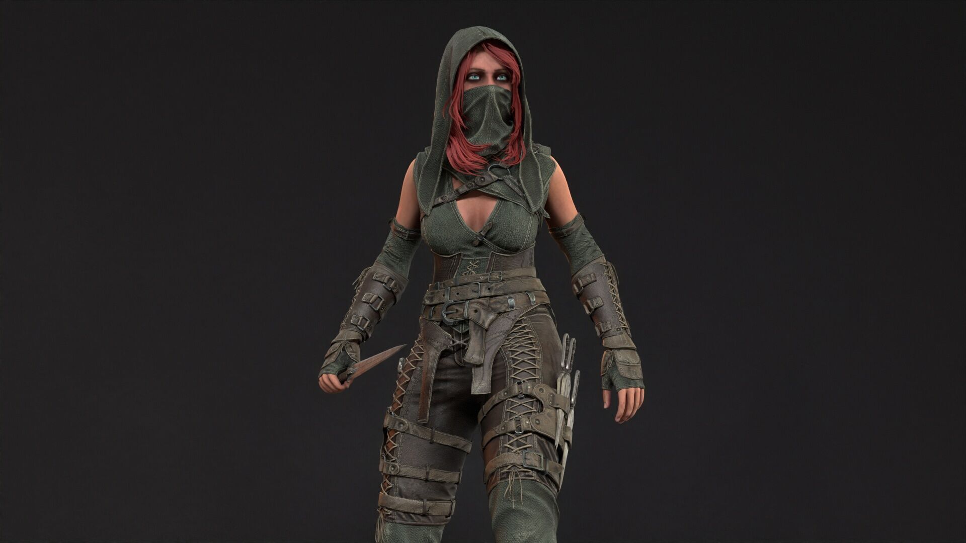 ThiefGirl Low-poly 3D model_18