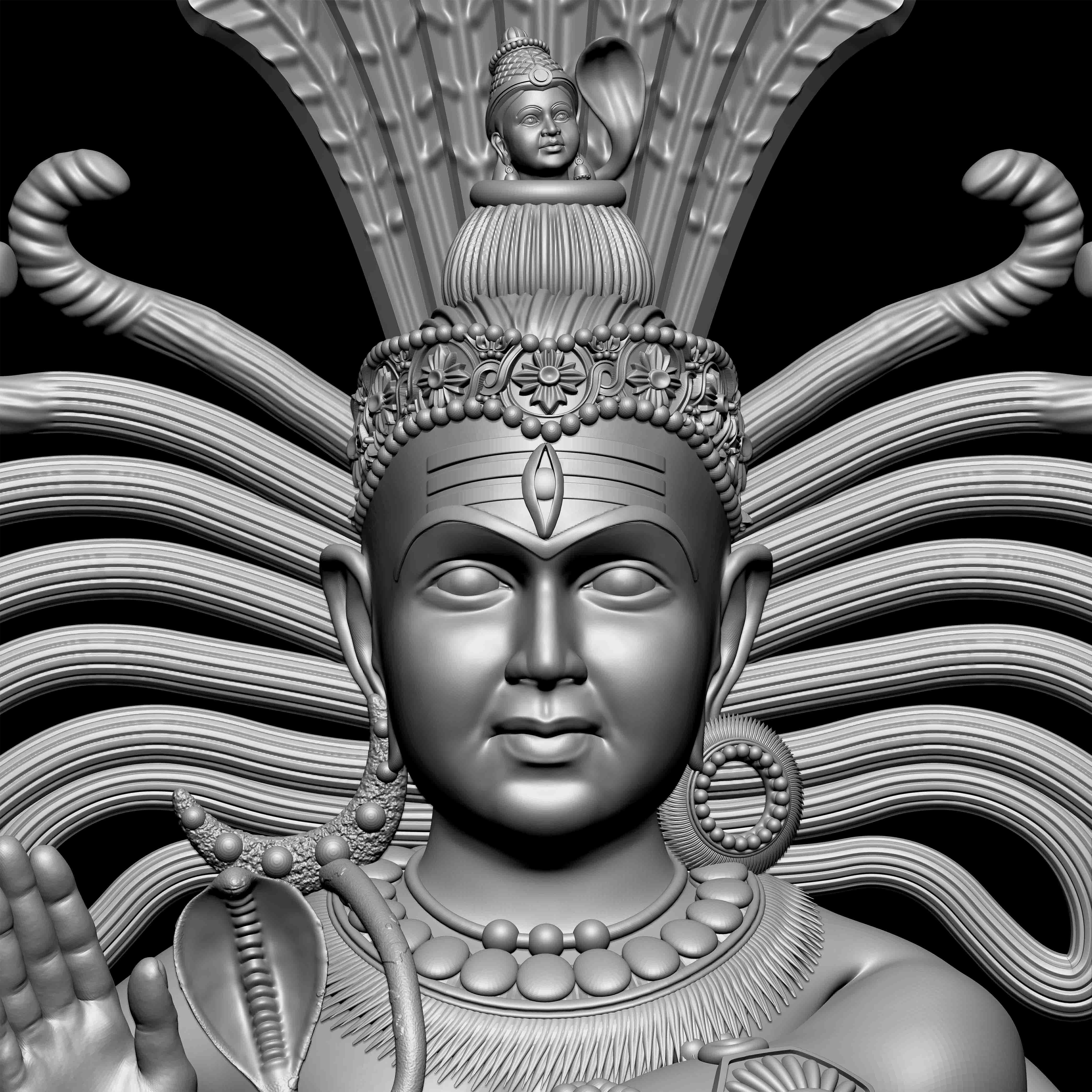 Nadarajar Statue ready 3d print stl model 3D print model_2