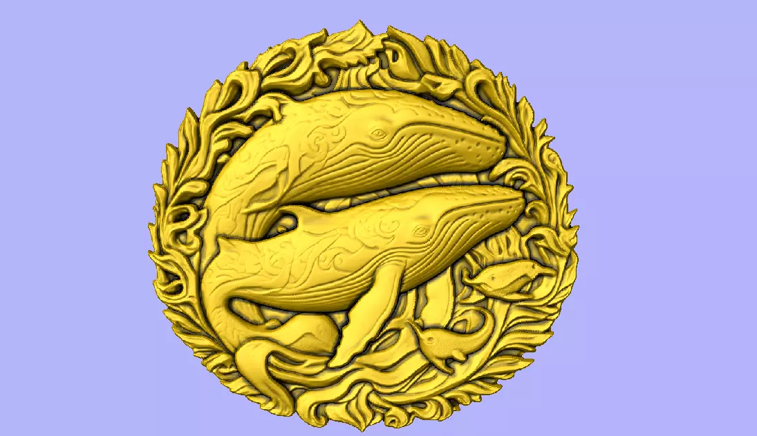 PINGENTE BALEIAS 3D model_0