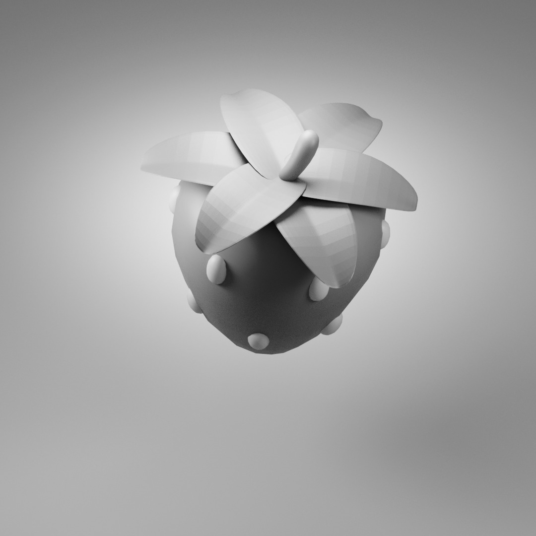 Stylized Strawberry 3D model 3D model_5