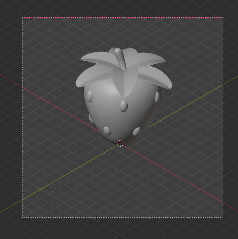 Stylized Strawberry 3D model 3D model_4