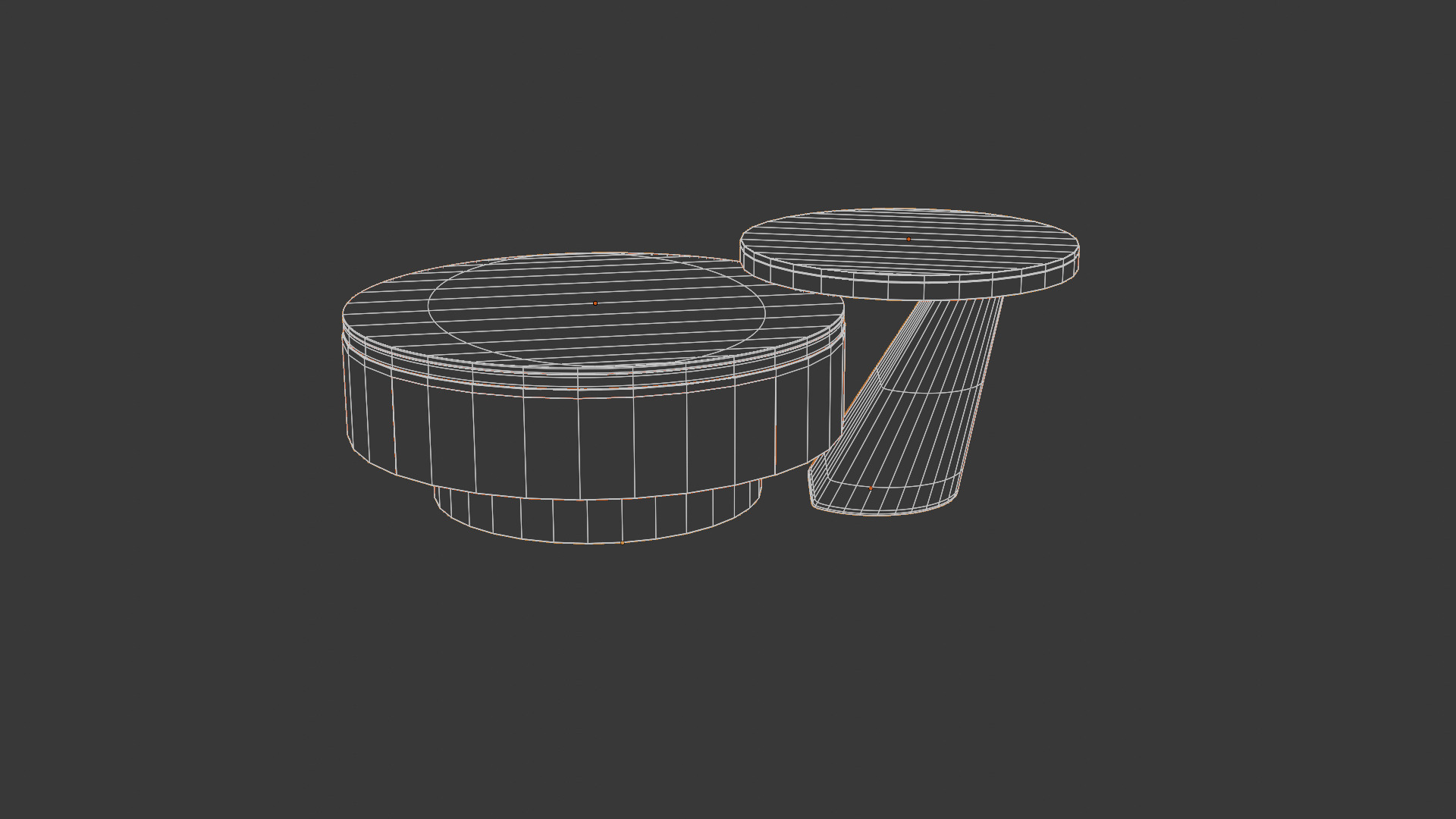 Modern Marble Coffee Table Low-poly 3D model_12