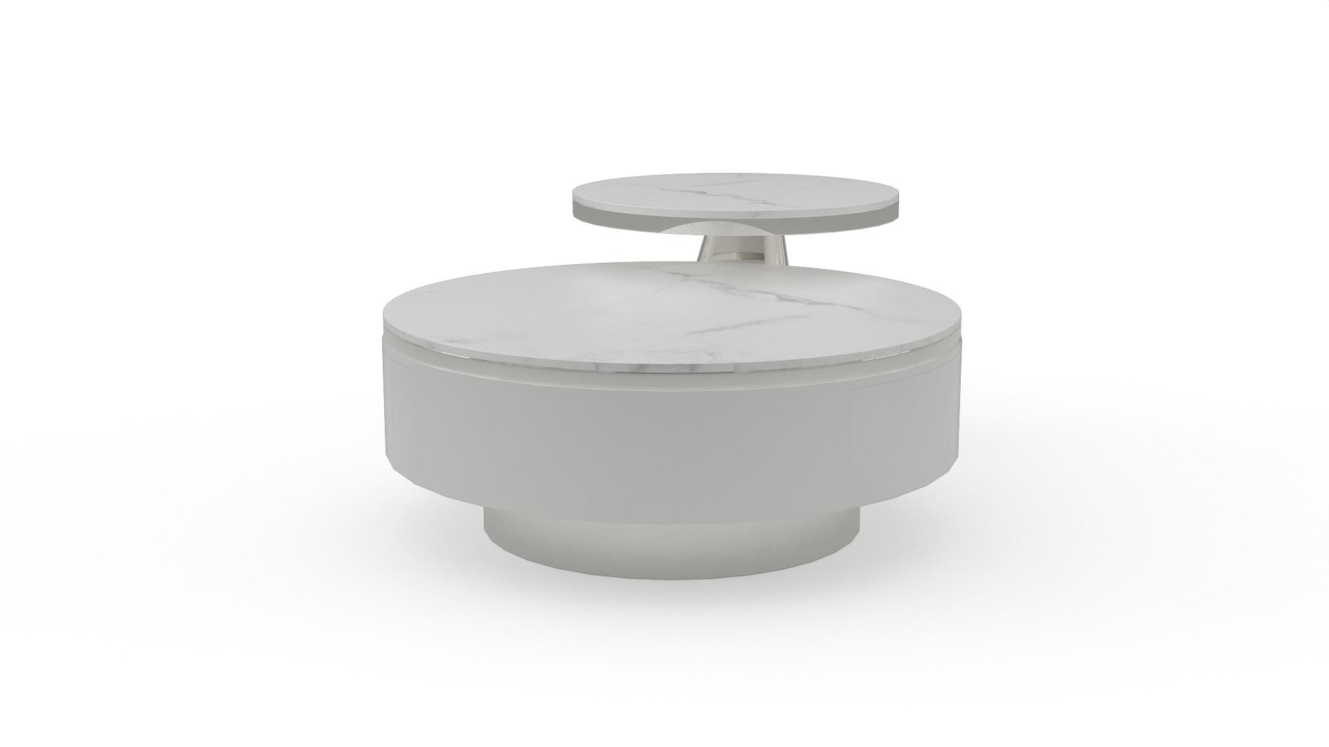 Modern Marble Coffee Table Low-poly 3D model_5