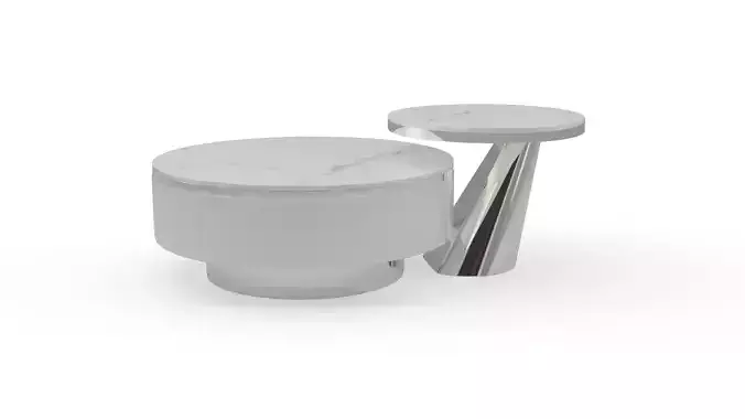 Modern Marble Coffee Table Low-poly 3D model