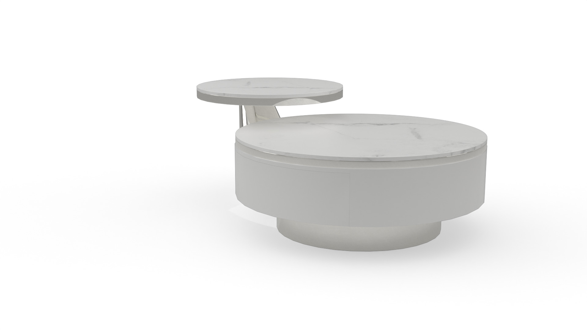 Modern Marble Coffee Table Low-poly 3D model_6