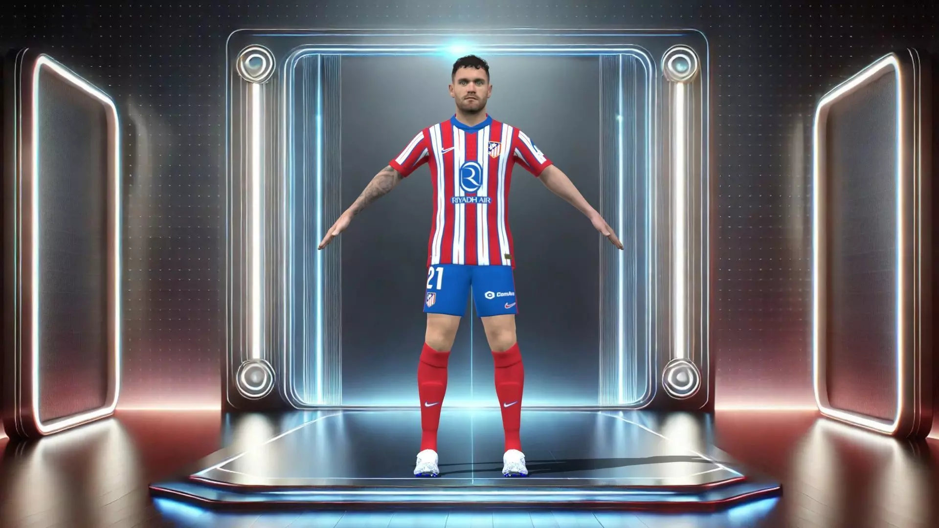 3D Rigged Javi Galan Atletico Madrid 2025 Low-poly 3D model
