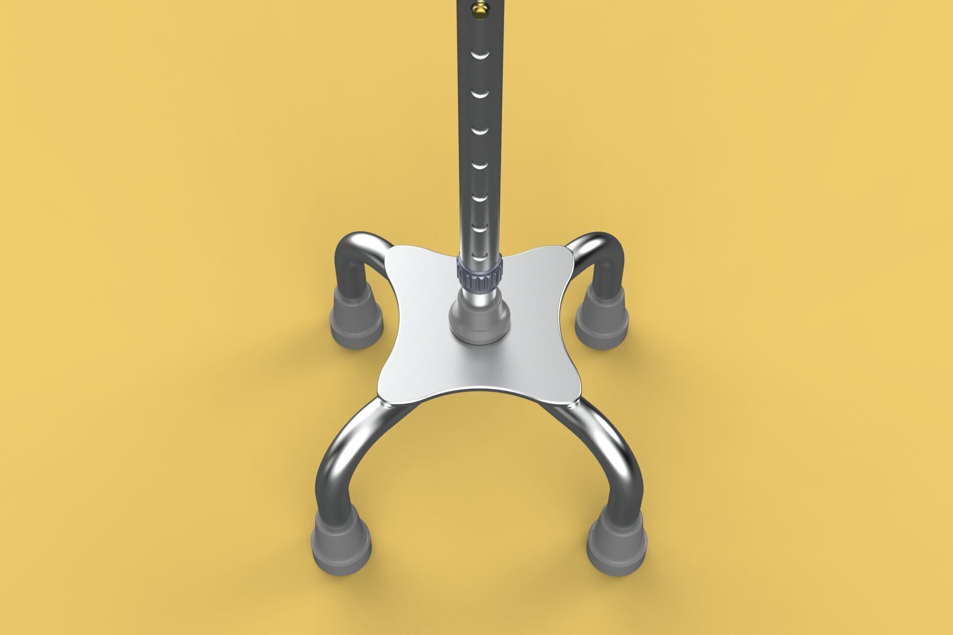 QUADRIPOD WALKING AID ELDERLY STICK CANE POLE QUAD FOOT 4 LEG 3D model_26