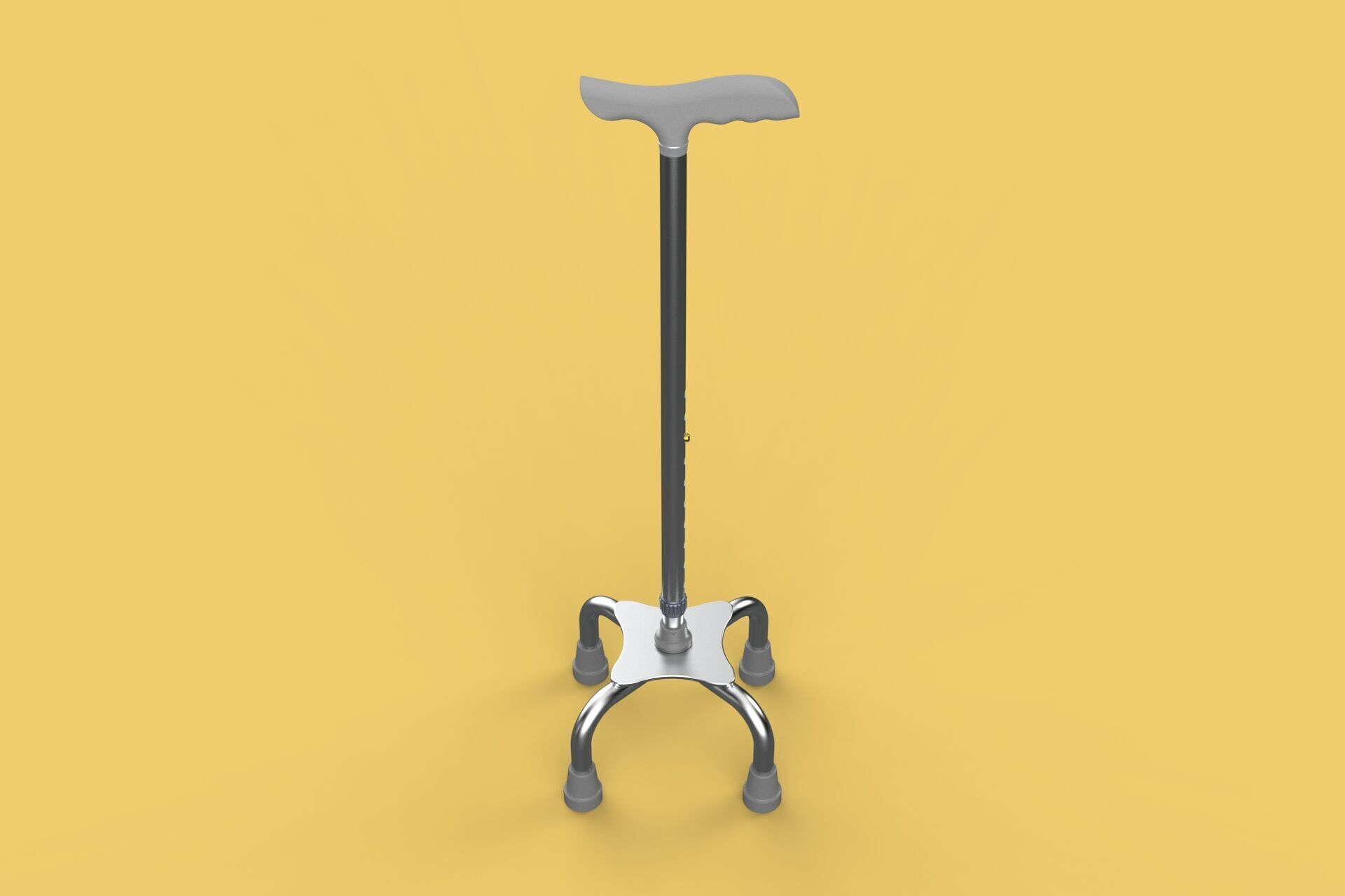 QUADRIPOD WALKING AID ELDERLY STICK CANE POLE QUAD FOOT 4 LEG 3D model_28