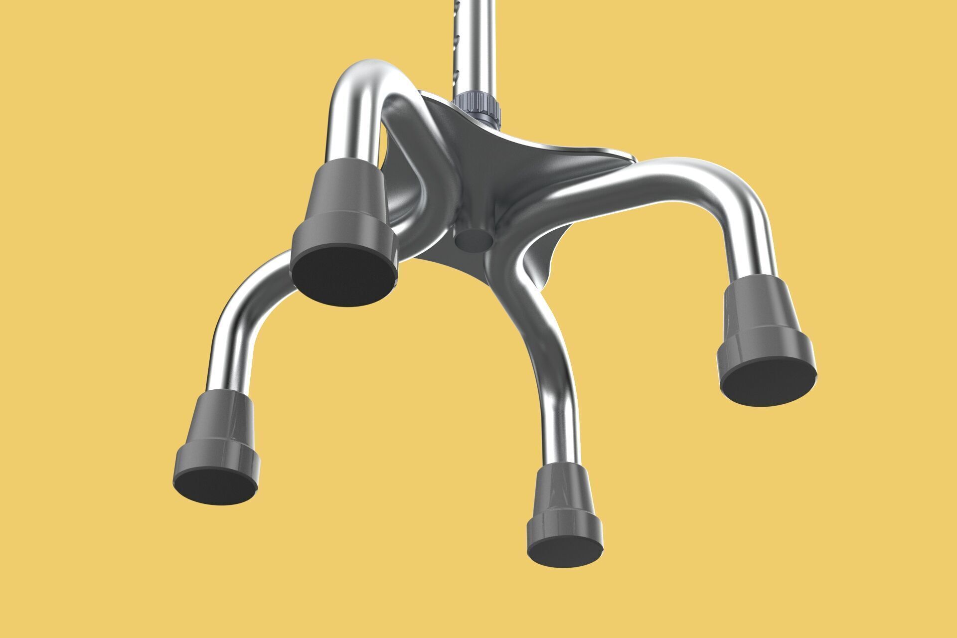 QUADRIPOD WALKING AID ELDERLY STICK CANE POLE QUAD FOOT 4 LEG 3D model_23