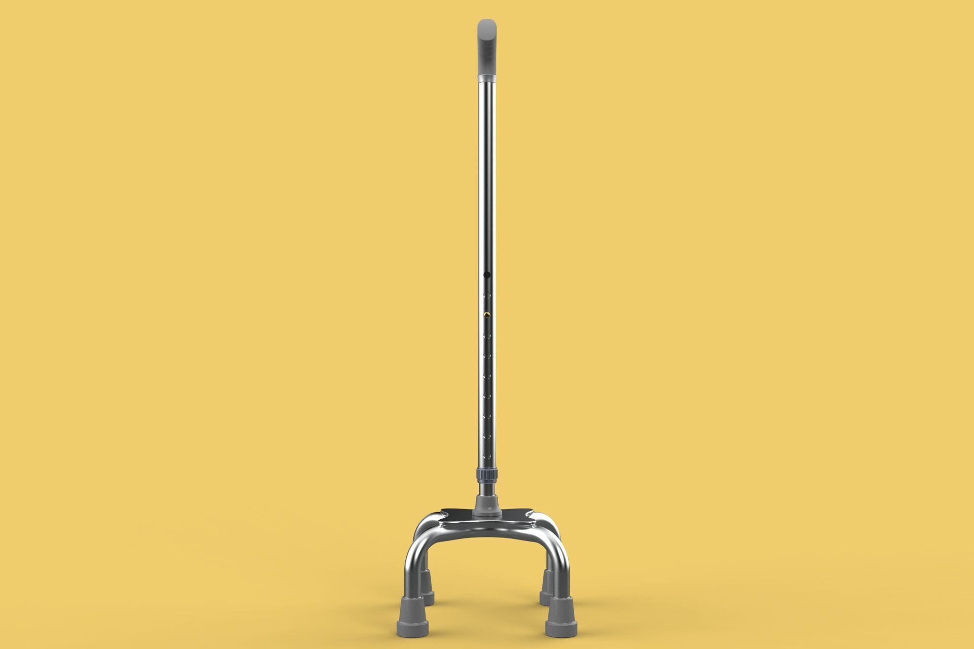 QUADRIPOD WALKING AID ELDERLY STICK CANE POLE QUAD FOOT 4 LEG 3D model_2